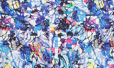 Robert Graham Abstract Floral Print Cotton Button-up Shirt In Blue Multi