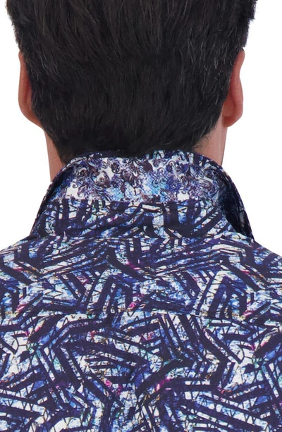 Robert Graham Morais Abstract Print Cotton Button-up Shirt In Purple Multi