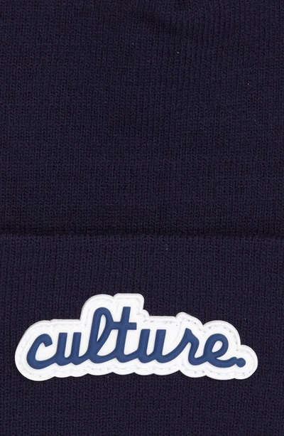 Shop A Life Well Dressed Culture Statement Beanie In Navy