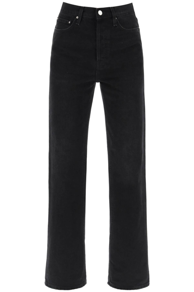 Shop Totême Organic Denim Classic Cut Jeans In Black