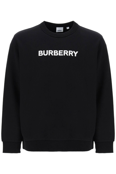Shop Burberry Sweatshirt With Puff Logo In Black