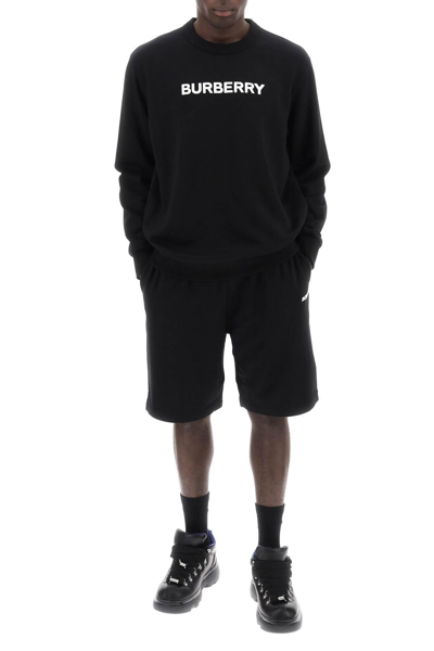 Shop Burberry Sweatshirt With Puff Logo In Black