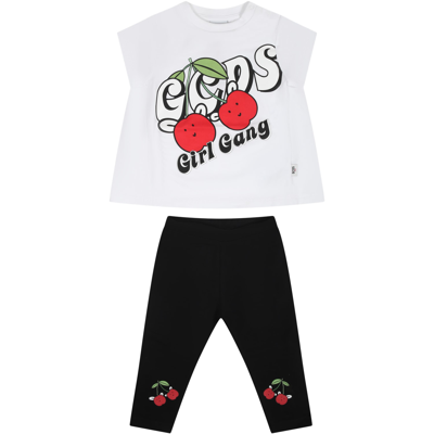 Shop Gcds Mini Set For Baby Girl With Cherries In White