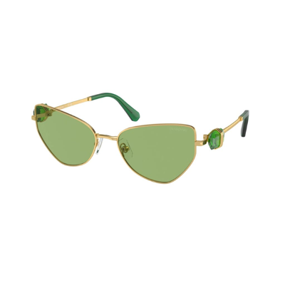 Shop Swarovski Sk7003 4004/2 Sunglasses In Oro E Verde