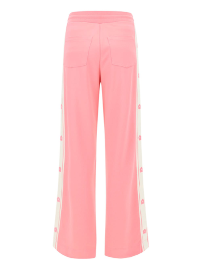 Kenzo Pink Interlock Fabric Sailor Pants In Rose