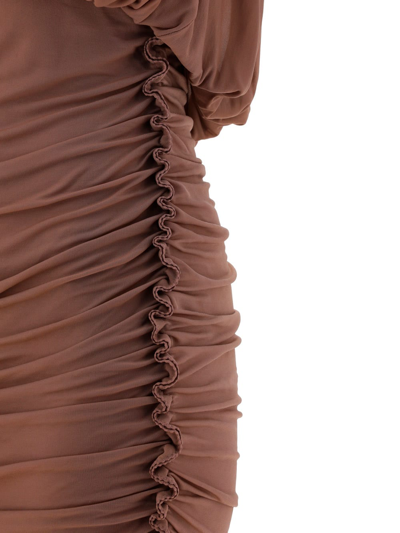 Saint Laurent Vestito Drappeggiato Dresses Pink In Robe Des Bois