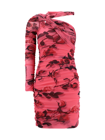 Shop Blumarine Dress In Geranio/red Bud