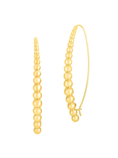 Shop Roberto Coin Women's Designer 18k Yellow Gold Graduated Bead Threader-style Earrings