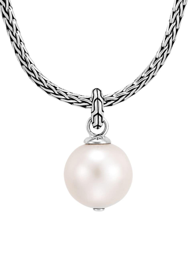 Shop John Hardy Women's Chain Sterling Silver & 11.5-12mm Freshwater Pearl Pendant Necklace In White