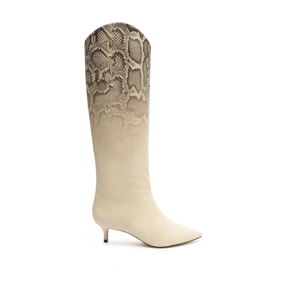 Shop Schutz Maryana Lo Snake Faded Boot In Natural