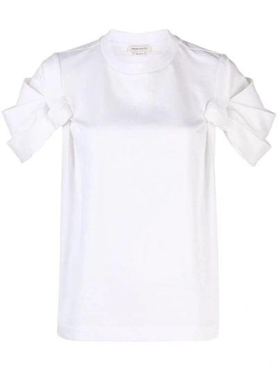 Shop Alexander Mcqueen T-shirt With Knot In White