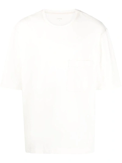 Shop Lemaire Patch Pocket T-shirt In Ivory