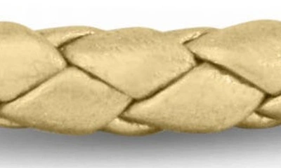 Shop Liza Schwartz Nappa Braided Leather Bracelet In Gold