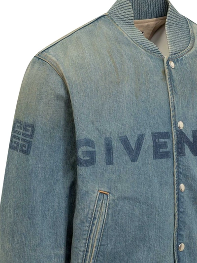 Shop Givenchy Jacket With Logo In Blue
