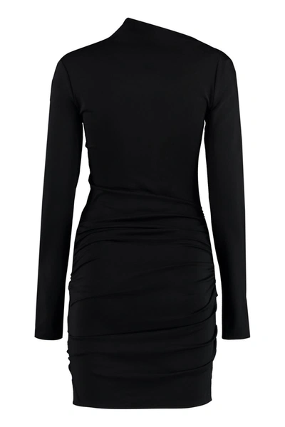 Shop Off-white Stretch Viscose Dress In Black