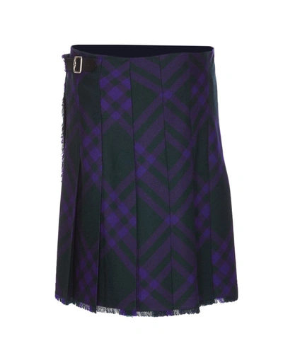 Shop Burberry Skirts In Purple