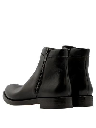 Shop Doucal's Ankle Boots With Side Zip In Brown