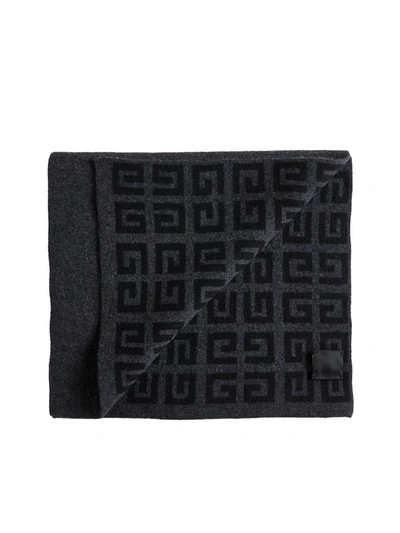 Shop Givenchy Silk Scarfs In Black/charcoal