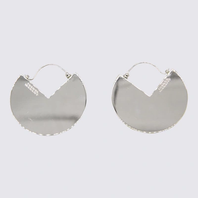 Shop Isabel Marant Light Yellow And Silver '90 Earrings In Light Yellow/silver