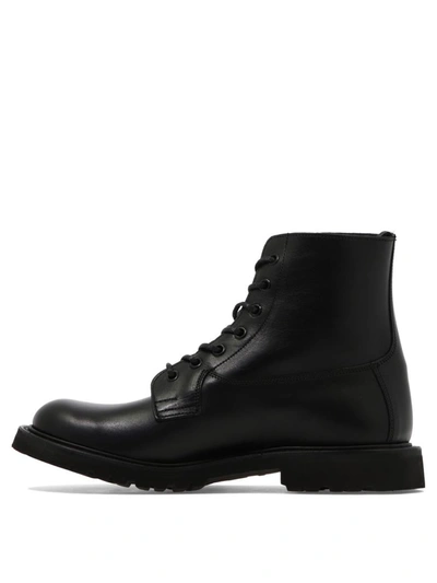 Tricker's Man Ankle Boots Black Size 10 Leather In Animal Print