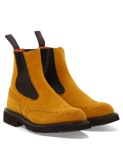 Shop Tricker's "silvia" Ankle Boots In Orange