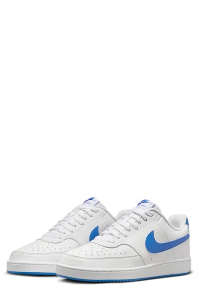 Shop Nike Court Vision Low Sneaker In White/ Royal Blue/ White
