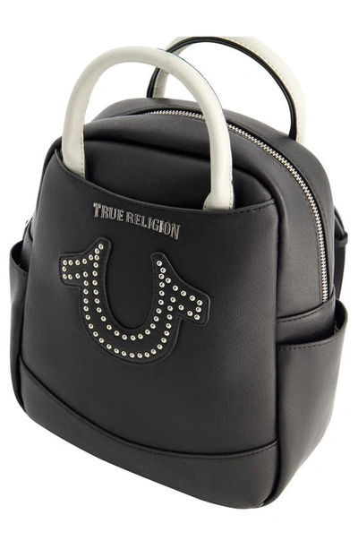 True Religion Brand Jeans Studded Horseshoe Backpack In Black