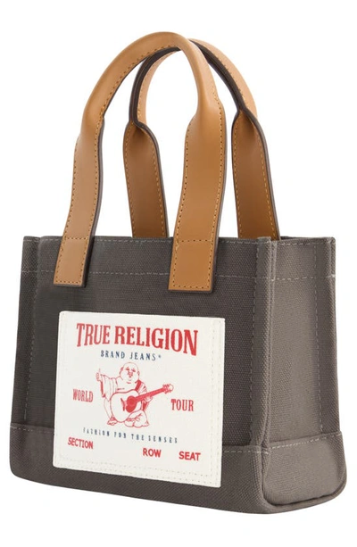 Shop True Religion Brand Jeans Twill Mini Tote Bag In Grey