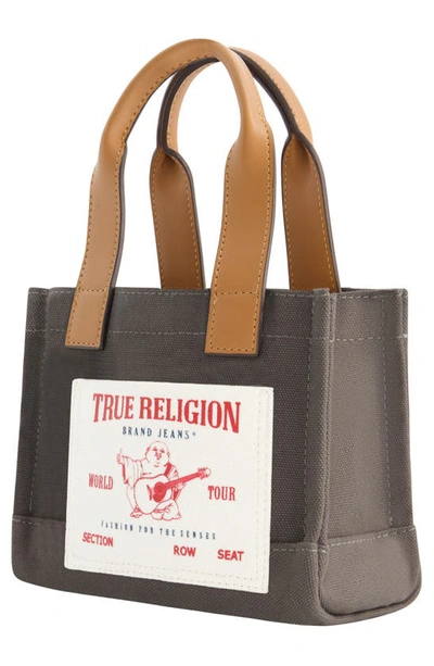 True Religion Brand Jeans Twill Mini Tote Bag In Grey