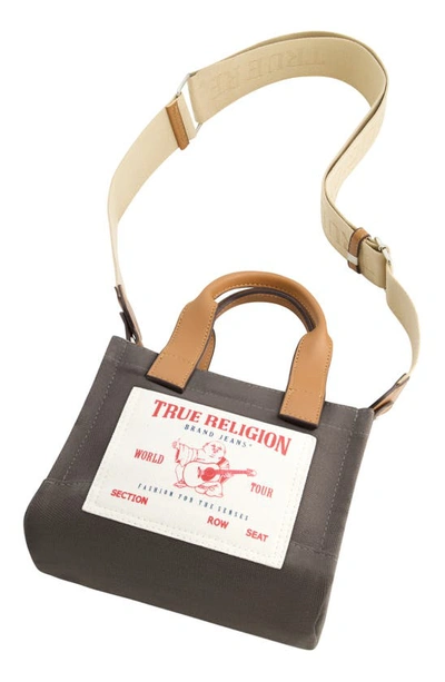 Shop True Religion Brand Jeans Twill Mini Tote Bag In Grey