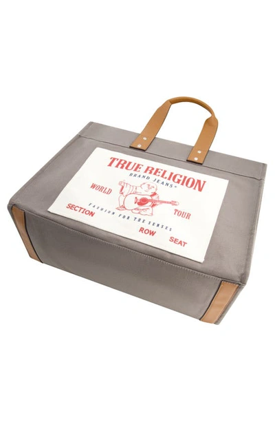 Shop True Religion Brand Jeans Twill Tote Bag In Grey