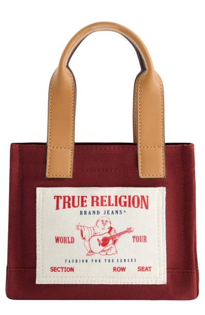 Shop True Religion Brand Jeans Mini Twill Tote Bag In Red
