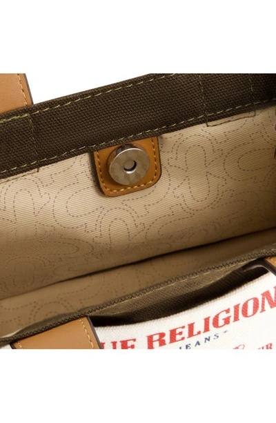 Shop True Religion Brand Jeans Mini Twill Tote Bag In Olive