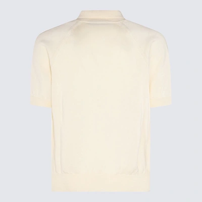 Shop Lardini White Cotton Polo Shirt
