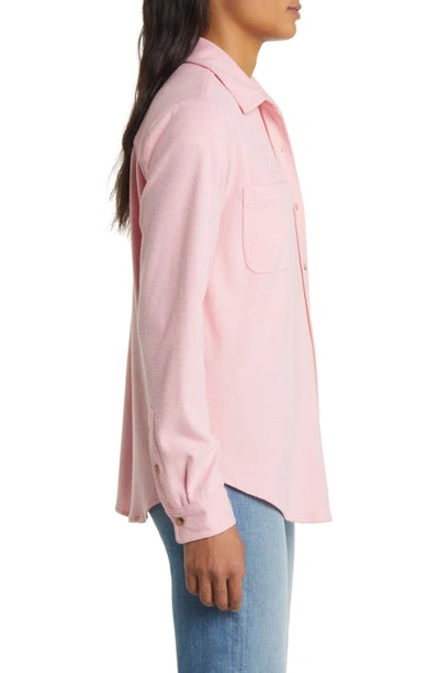 Shop Beachlunchlounge Sally Shacket In Pink Heather