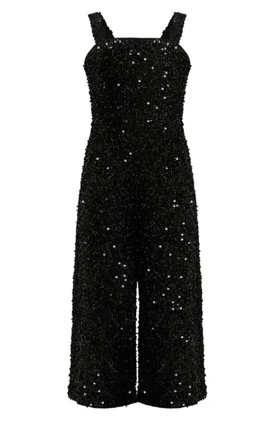 Shop Bardot Junior Kids' Briony Sequin Jumpsuit In Black