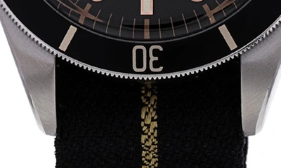 Shop Watchfinder & Co. Tudor  Black Bay Fabric Strap Watch, 39mm