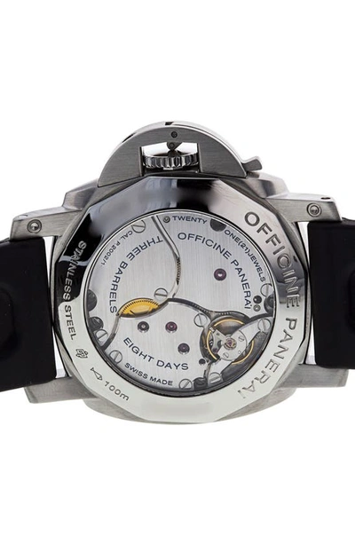 Shop Watchfinder & Co. Panerai  2007 Luminor 8 Days Rubber Strap Watch, 44mm In Black