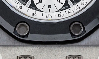 Shop Watchfinder & Co. Audemars Piguet  2007 Royal Oak Offshore Chronograph Watch, 46mm In Black