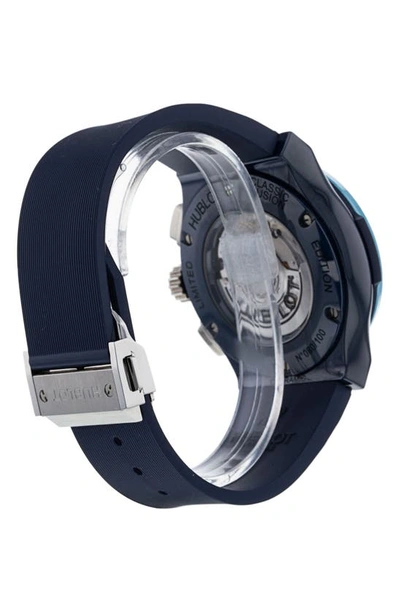 Watchfinder & Co. Hublot  2020 Classic Fusion Chronograph Rubber Strap Watch, 45m In Blue