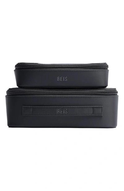 Beis The In-flight Set Of 2 Cosmetics Bags In Black