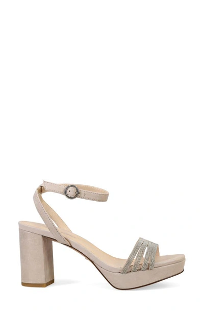 Shop Pelle Moda Aliana Ankle Strap Sandal In Dark Taupe