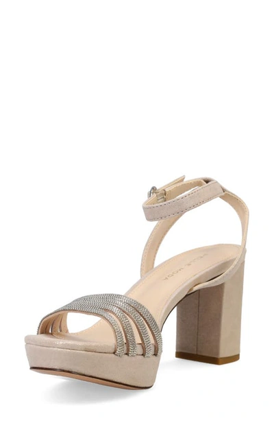 Pelle Moda Aliana Ankle Strap Sandal In Dark Taupe