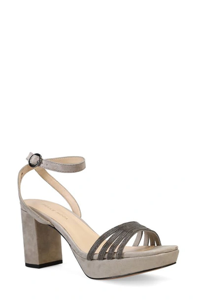 Shop Pelle Moda Aliana Ankle Strap Sandal In Pewter