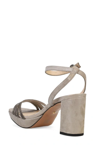 Pelle Moda Aliana Ankle Strap Sandal In Pewter