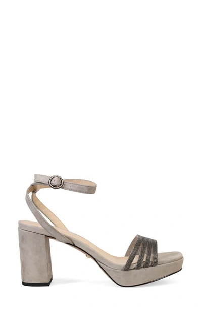 Shop Pelle Moda Aliana Ankle Strap Sandal In Pewter