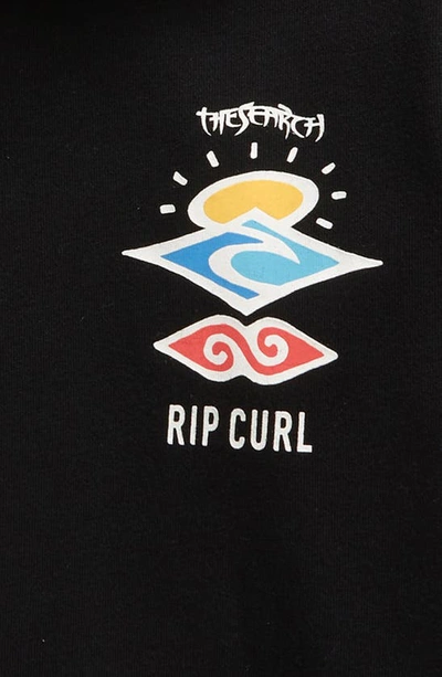 Shop Rip Curl Kids' Search Icon Graphic Hoodie In Black