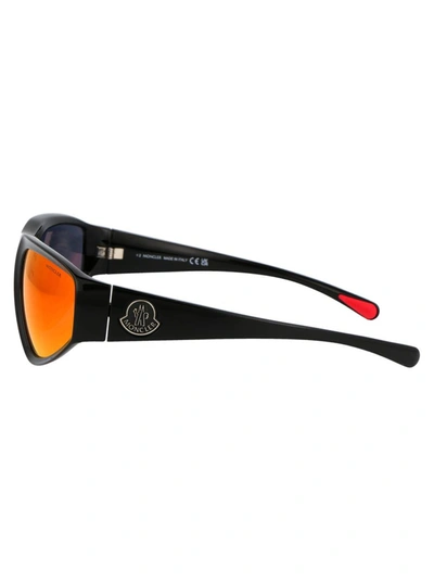 Shop Moncler Sunglasses In 01u Black