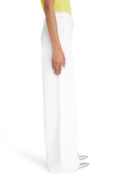 Isabel Marant Women White Denim Lemony Flared Leg Jeans