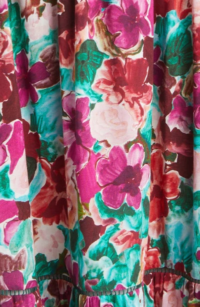 Shop Lost + Wander Renoirs Terrace Floral Print Dress In Purple-floral-multi